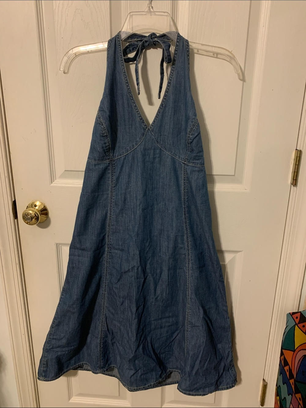 Liz Claiborne Axcess Light Blue Denim Halter Dress  -  size 10